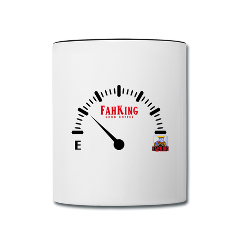 Fah King Gas Tank Coffee Mug - white/black
